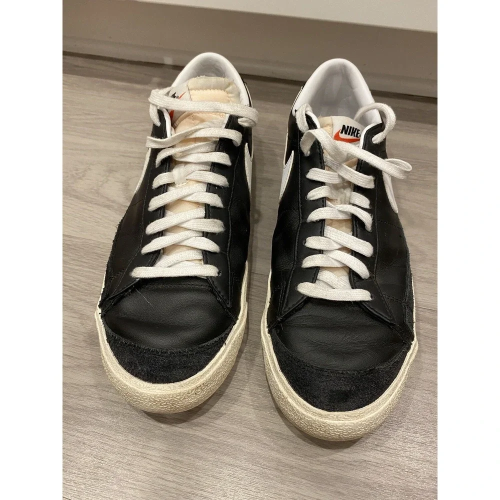 Nike Blazer Low '77 Mens Size 11.5 Shoes Black And White Sneakers‎ DA6364-001